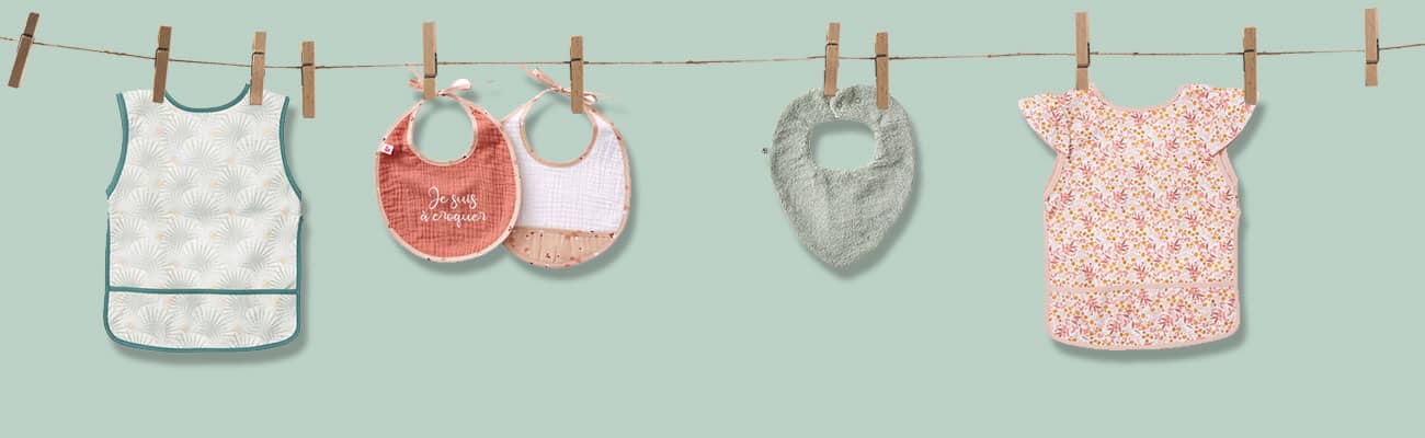 collection de bavoirs divers pour bébé par rêves de fil