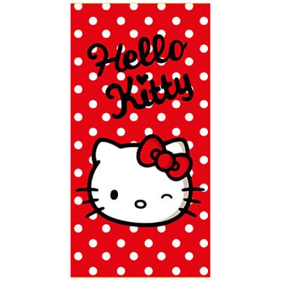 Serviette de bain ou de plage Hello Kitty personnalisable, vendu par rêves de fil.