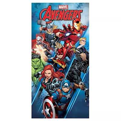 Serviette de bain ou de plage avengers personnalisable, vendu par rêves de fil.