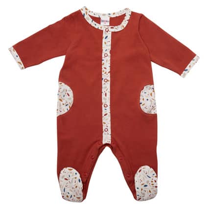 Pyjama - Dors-bien coton tomette / imprimé terrazzo Bb&Co par rêves de fil